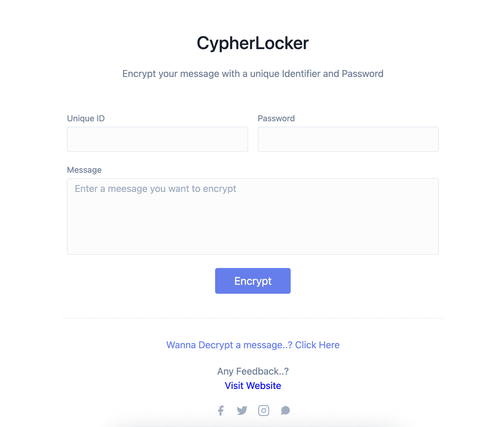 CypherLocker - Secret Messaging