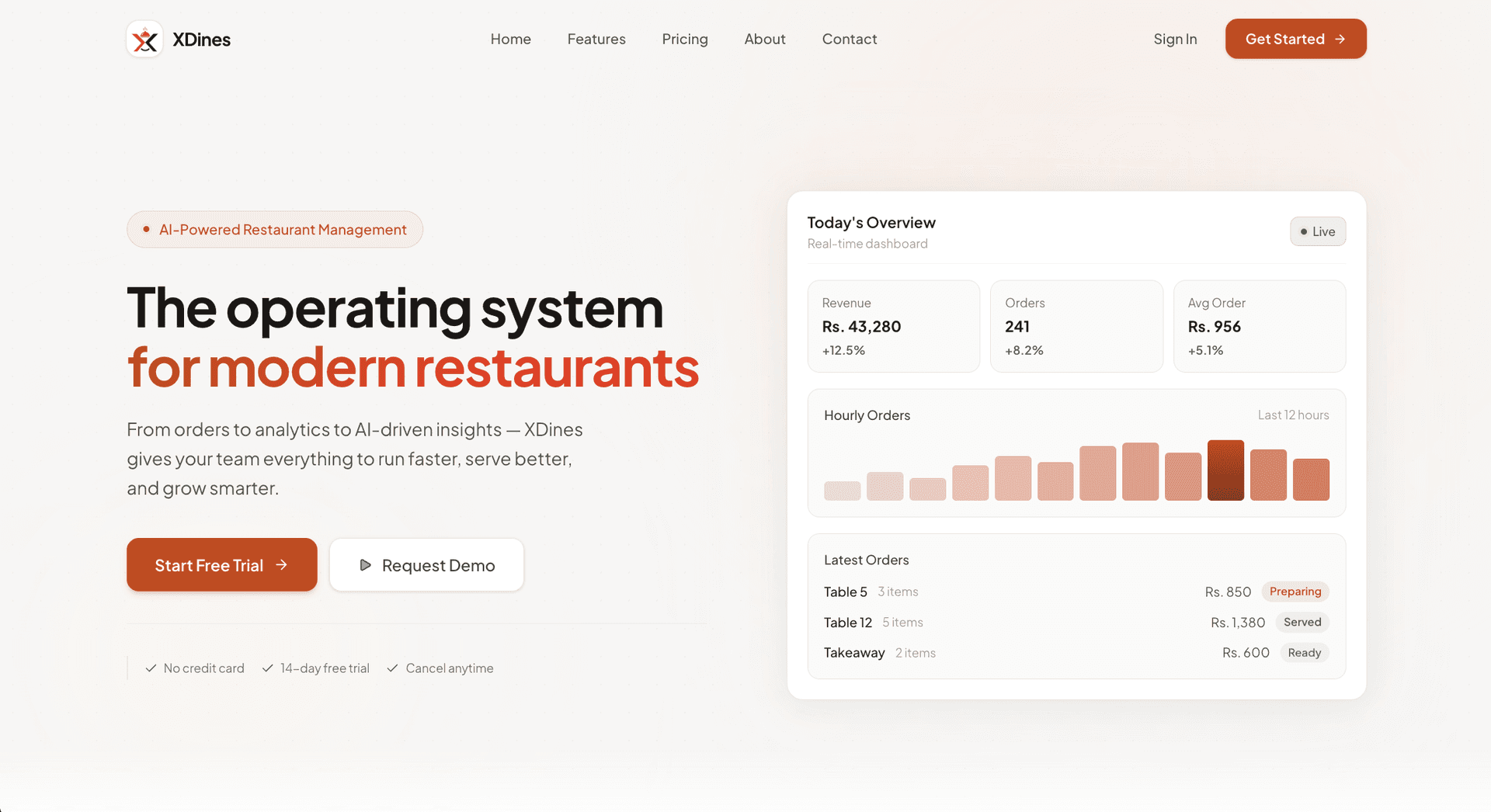 XDines | AI Powered Restaurant Management